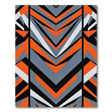 Geometric Modern Orange Bold Orange Geometric Modern Area Rug
