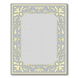 Elegant Acanthus Floral Border Rug