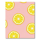 Blush Pink Lemon Slices Area Rug