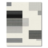 Geometric Modern Black and White Modern Black White Striped Geometric Rug