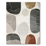 Fractured Pebble Abstract Area Rug