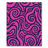 Vibrant Pink Tribal Swirl Area Rug