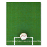 Green Baseball Turf Area Rug with Pitcher's Mound