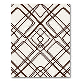Modern Brown Diamond Lattice Area Rug