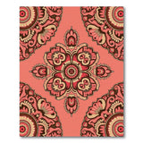 Ornate Pink Mandala Traditional Persian Area Rug