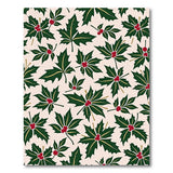 ODIKA Christmas Holly Washable Rug - Non-Slip Low Pile Holiday Area Rug