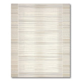 Neutral Striped Geometric Textured Area Rug