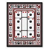 Geometric Modern Bold Red Black Geometric Grid Area Rug