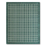 Teal Grid Woven Area Rug