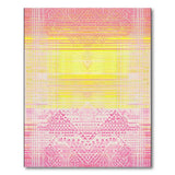 Vibrant Pink Yellow Geometric Southwestern Rug