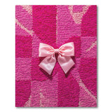 Vibrant Pink Checkered Geometric Area Rug