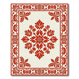 Traditional Persian Elegant Red Persian Floral Medallion Rug