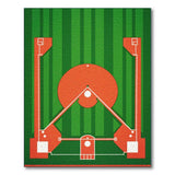 Baseball Field Area Rug - Green Grass Diamond