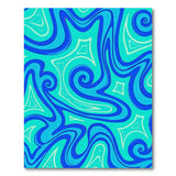 Abstract Area Teal Blue Swirl Abstract Area Rug