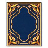 Ornate Navy Gold Persian Border Area Rug