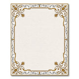 Elegant Gold Ornate Persian Border Rug