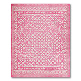 Pink Pink Trellis Geometric Area Rug