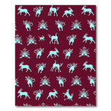 Whimsical Reindeer Snowflake Pattern Area Rug