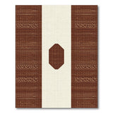 Brown Tan Woven Diamond Area Rug