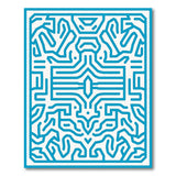 Blue Labyrinth Geometric Area Rug