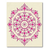 Elegant Pink Mandala Area Rug