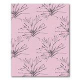 Pink Floral Sketch Line Art Area Rug