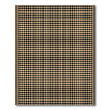 Black Geometric Rug with Beige Dots