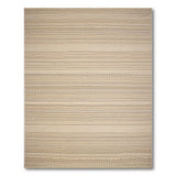 Textured Beige Stripe Boho Area Rug