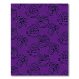 Purple Swirling Floral Line Art Area Rug