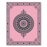 Elegant Pink Mandala Floral Area Rug
