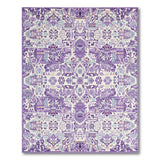 Purple Medallion Traditional Persian Rug