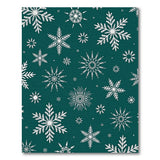Geometric Modern Green Emerald Green Snowflake Area Rug