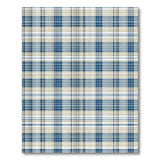 Multi-color and Patterns Navy Blue and Beige Plaid Area Rug