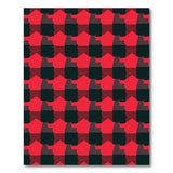 Bold Red Black Geometric Geometric Modern Area Rug