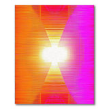 Radiant Orange-Pink Geometric Area Rug