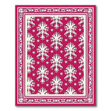 Vintage Red Fleur-de-Lis Area Rug