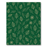 Emerald Green Fern Leaf Pattern Area Rug