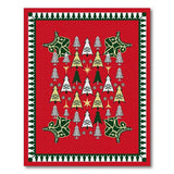 Festive Red Christmas Tree Heritage Rug