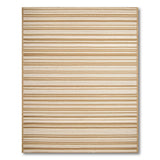 Beige and Cream Striped Woven Area Rug