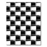 3D Beveled Black White Geometric Area Rug