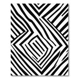 Geometric Modern Bold Black White Zigzag Geometric Area Rug