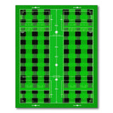 Gaelic Football Pitch Green Black Plaid Area Rug