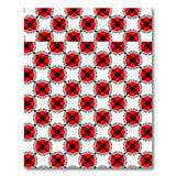 Red Black Plaid Propeller Area Rug