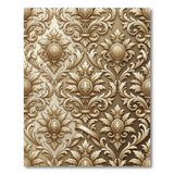Opulent Gold Damask Baroque Area Rug
