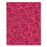 Pink Vibrant Pink Tribal Swirl Area Rug