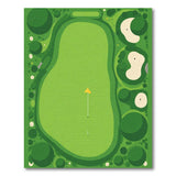 ODIKA Washable Golf Green Course Area Rug - Low Pile Non-Slip Indoor Play Mat