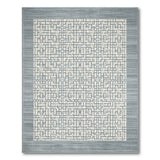 Modern Grey Maze Geometric Area Rug