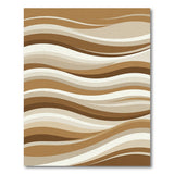 Brown and Tan Wavy Layers Brown Tan Abstract Area Rug