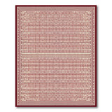 Red Red Geometric Maze Area Rug
