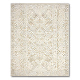 Ivory Beige Geometric Heritage Tribal Area Rug